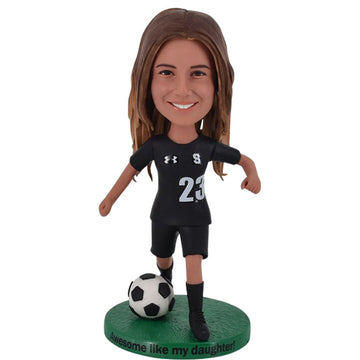 Female Soccer Bobblehead custom